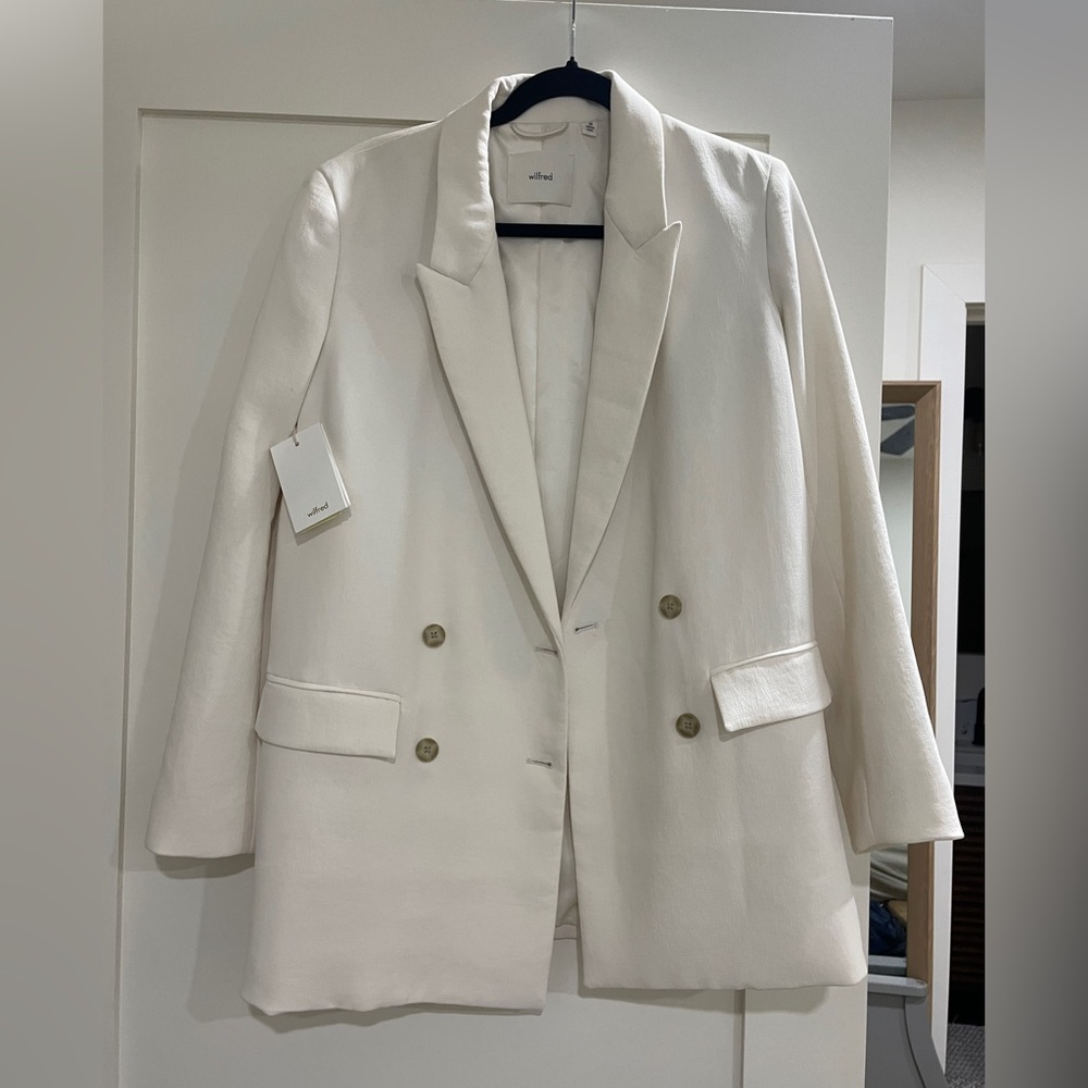 Wilfred Ivory Double-Breasted Blazer